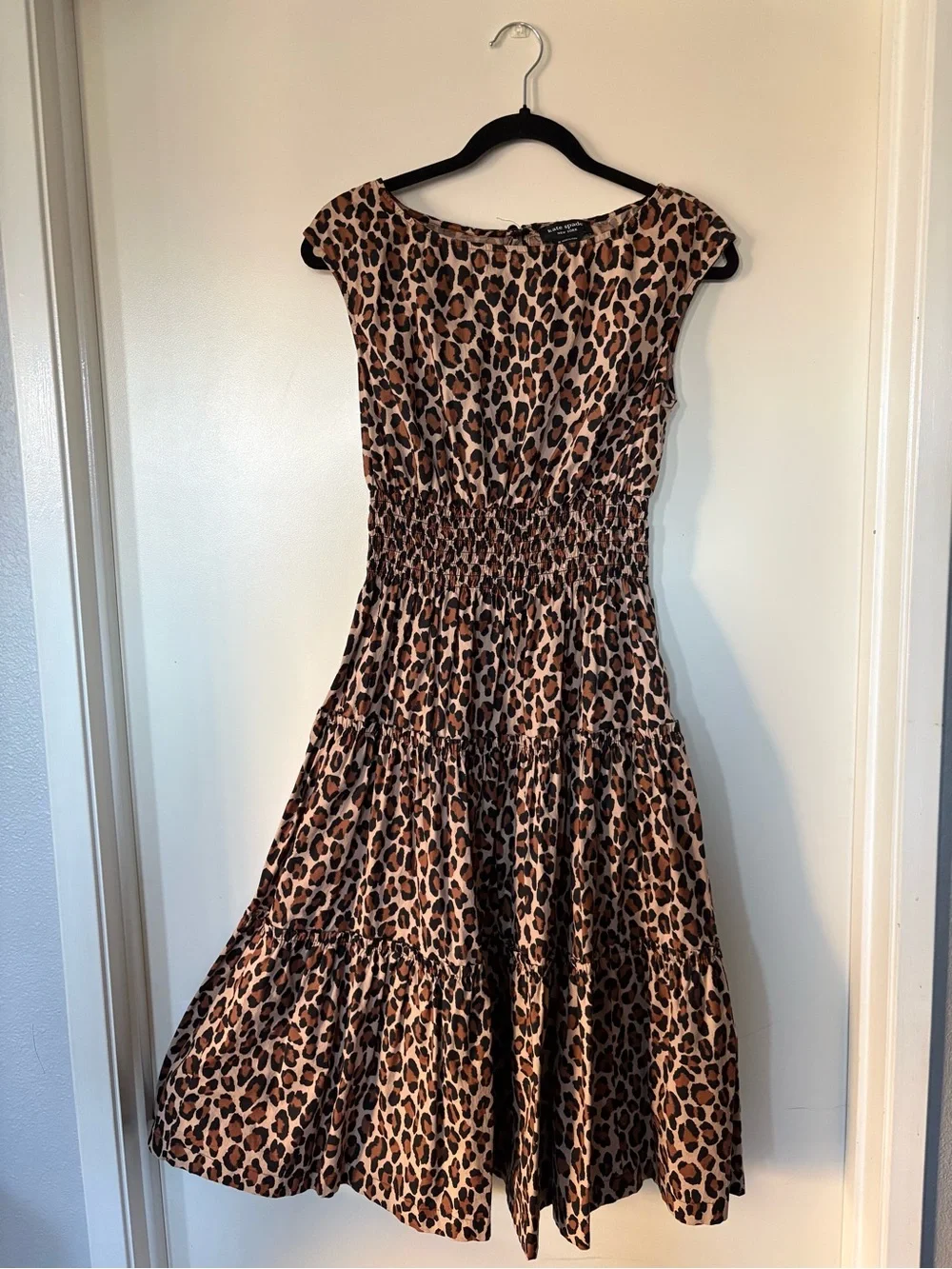 kate spade Leopard Print Midi Dress - Brown & Black